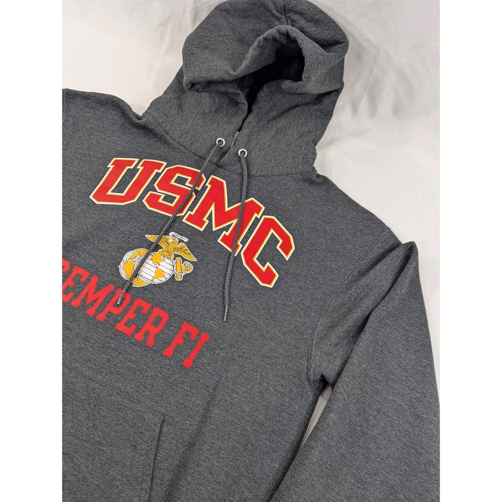 USMC Hoodie Small Champion Pullover Drawstring United‎ States Marines Corps